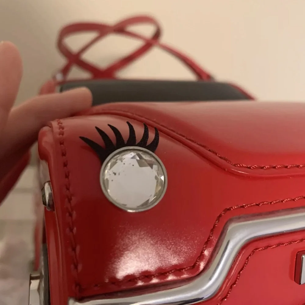 nwt kate spade rose colored glasses red car novelty bag